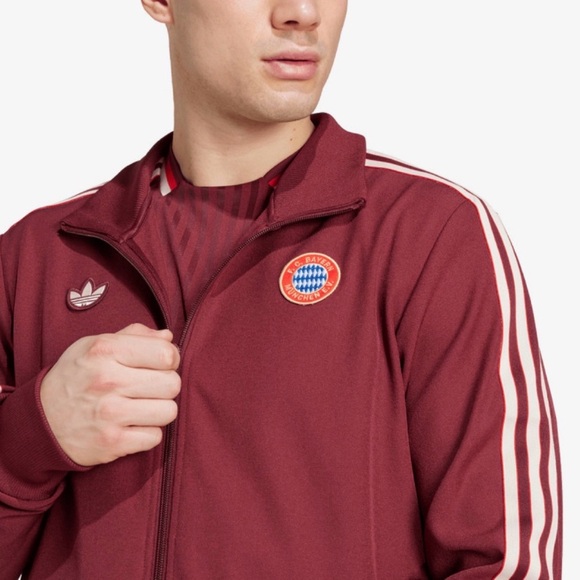 Adidas Unisex Maroon FC Bayern München Jacket - Picture 3 of 7